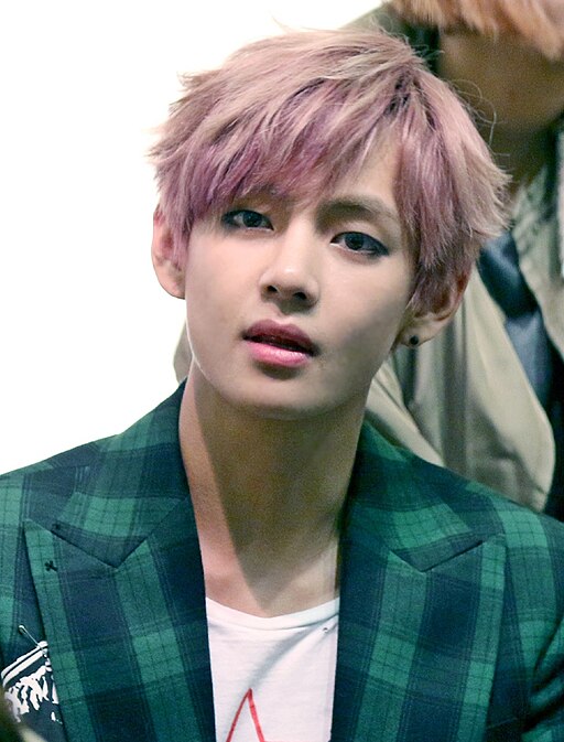 V of BTS at a fansign in Cheongnyangni in 2014