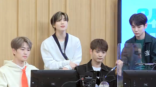 SHINee members smiling during their Cultwo Show appearance