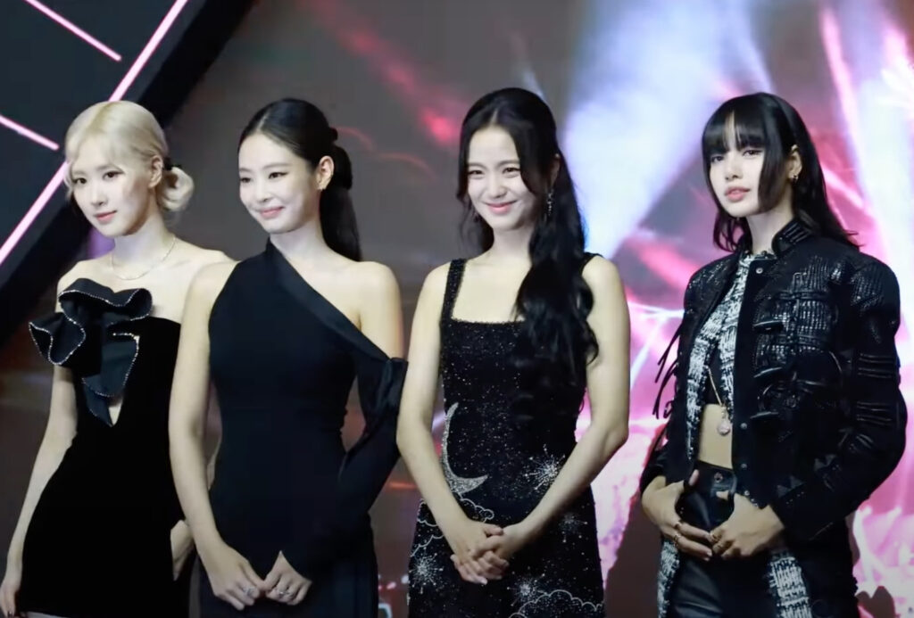 BLACKPINK members at the Pink Carpet Event in collaboration with LG