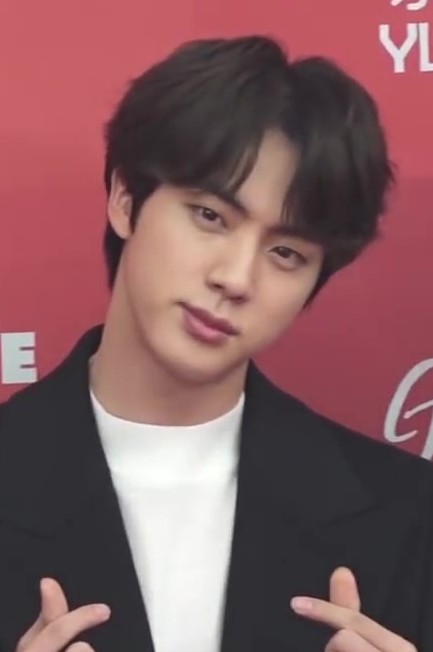 Jin of BTS at the 33rd Golden Disc Awards red carpet in January 2019