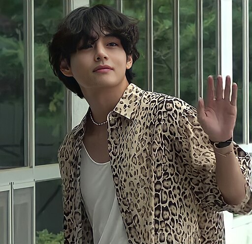 BTS member V arriving at Music Bank in a stylish black outfit