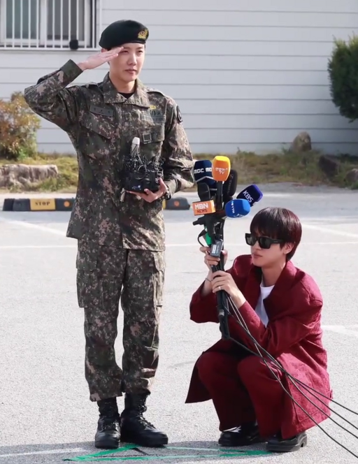J-Hope of BTS after his military discharge on October 17, 2024