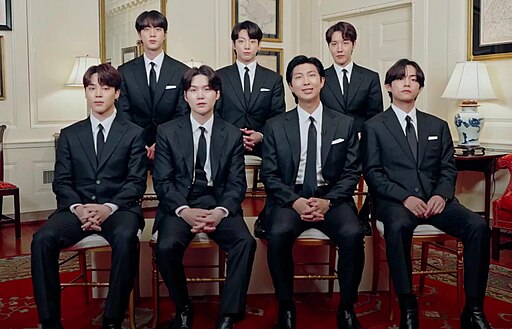 BTS at the White House during their 2022 visit.