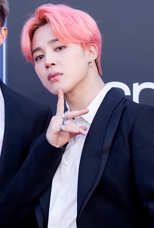Jimin attending the Billboard Music Awards red carpet, May 2019.