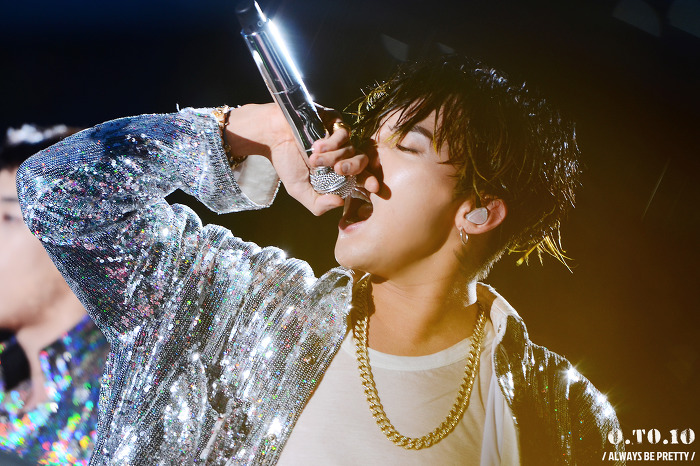 G-Dragon performing during 0.TO.10 concert in Seoul