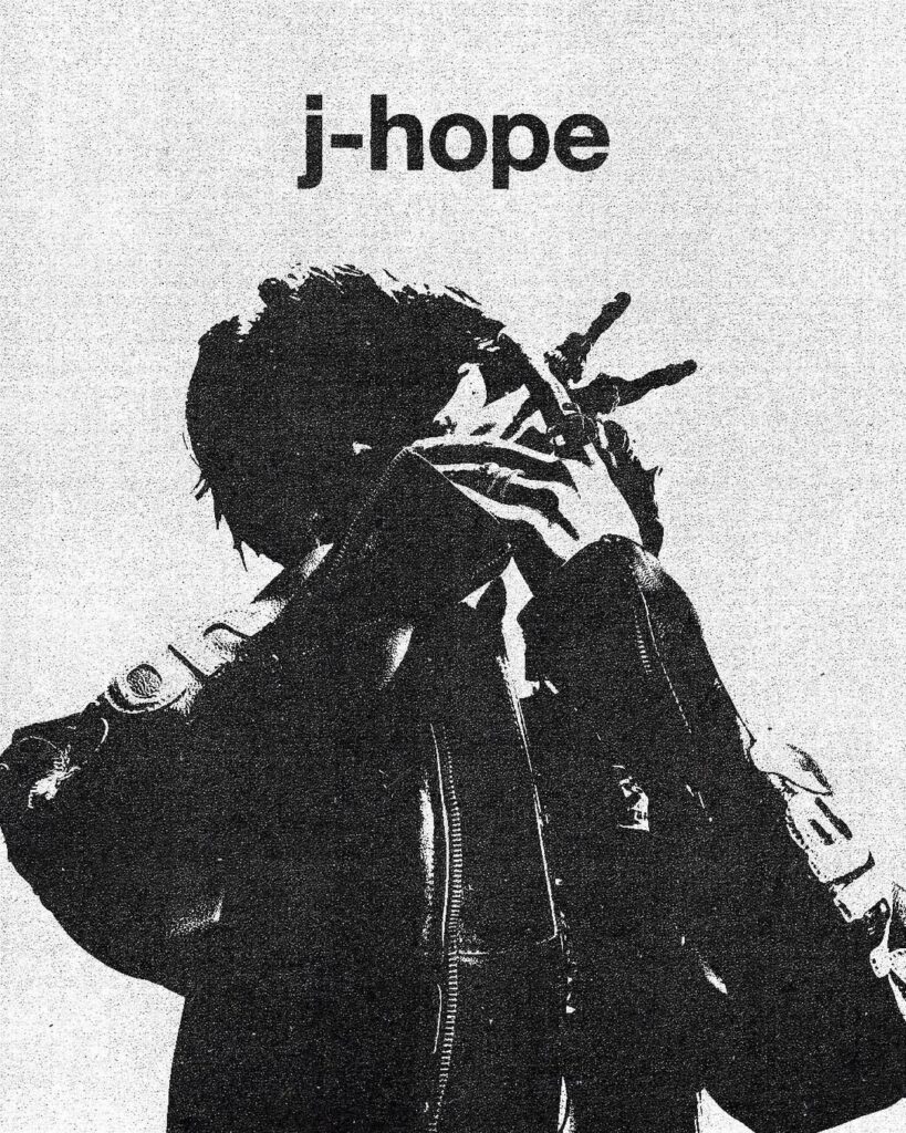 BTS J-Hope poses confidently in dark-toned concept art for ‘Killin’ It Girl’.